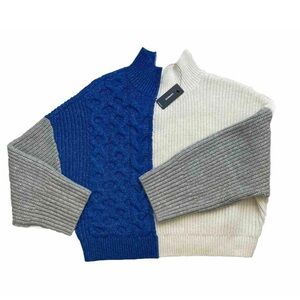 Express Women’s Colorblock Chic Knit Pullover Sweater Size Small